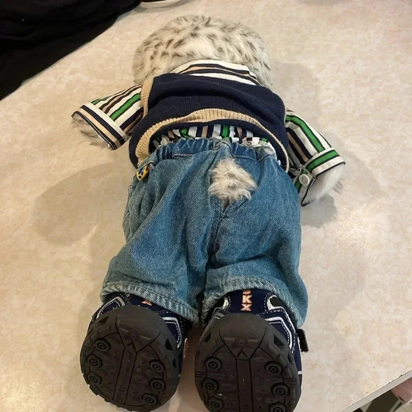 Build a Bear Plush White Snowy Owl Hedwig Head Rotates Stuffed Animal Spotted - Picture 5 of 5